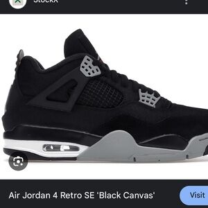 Air Jordan retro se canvas size 4.5 black